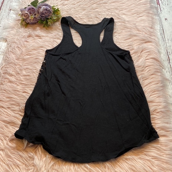 Express Black Sequin Racerback Tank sz XS - Picture 8 of 8